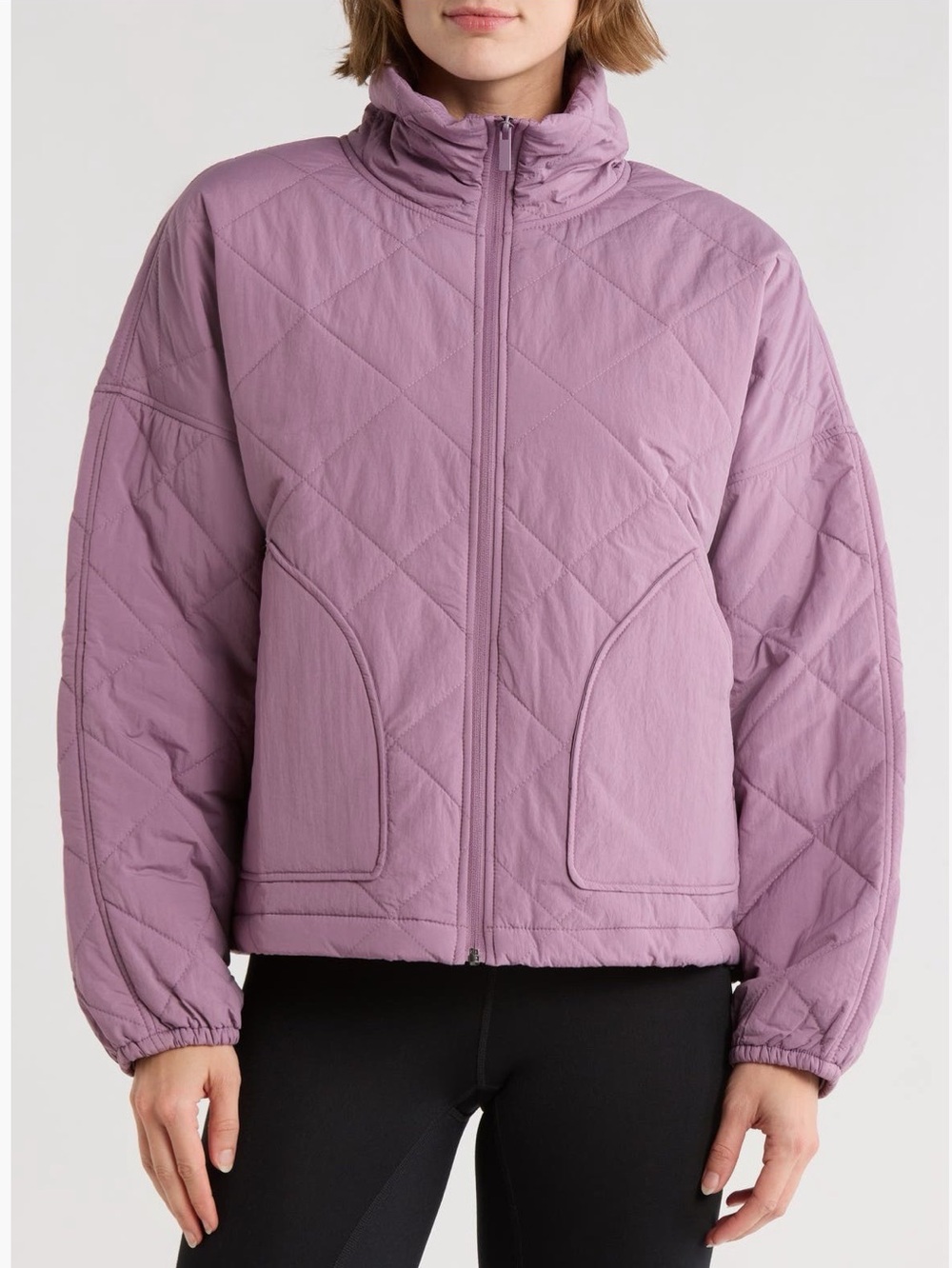 Z by Zella | Purple Grapeade Wander Diamond Quilted Jacket size Large